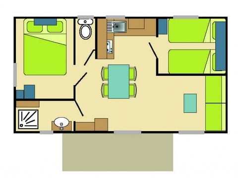 MOBILE HOME 6 people - Evasion 2 bedrooms - TV