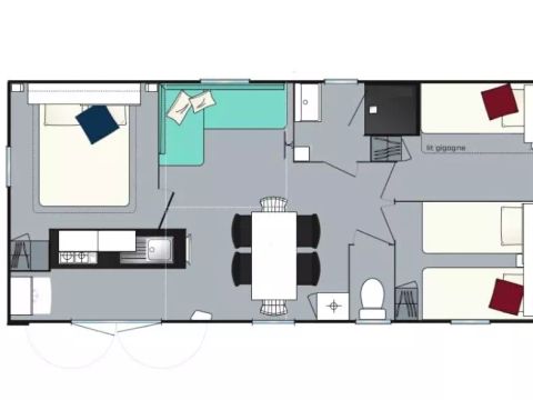 MOBILE HOME 6 people - 4 Rooms 6 People + TV