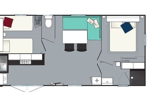 MOBILHOME 7 personnes - Evasion 2 chambres 28m²