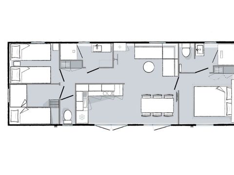 MOBILE HOME 6 people - Premium 6 people 3 bedrooms 2 bathrooms