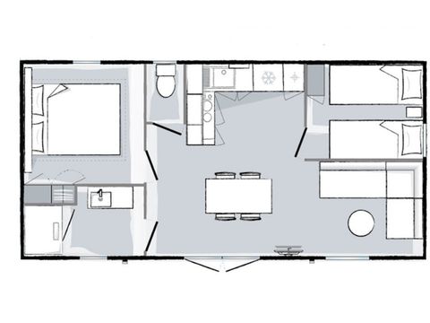 MOBILHOME 6 personnes - Mahana  2 chambres 30m²