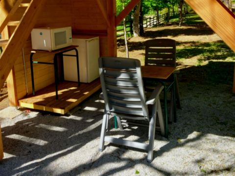 CANVAS AND WOOD TENT 2 people - Baroudeur tent on stilts