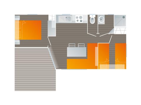 MOBILHOME 4 personnes - PERROCHE LOGGIA