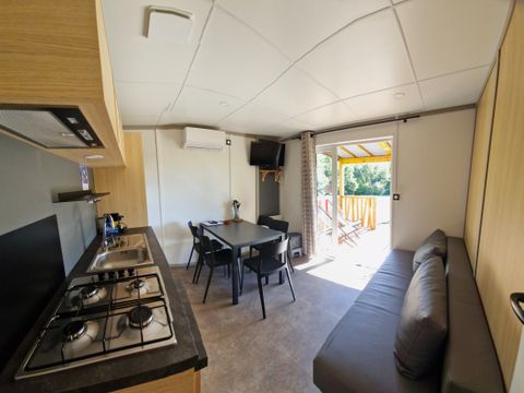 CHALET 5 personnes - Chalet Premium 28m² 2 chambres / terrasse semi-couverte / TV / climatisation