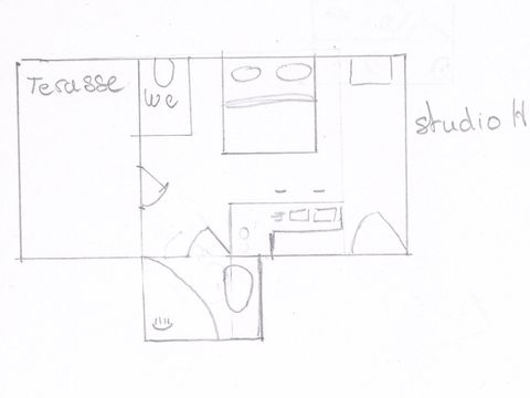 STUDIO 2 people - Studio No category 20m² COMFORT 1 bedroom + semi-covered terrace