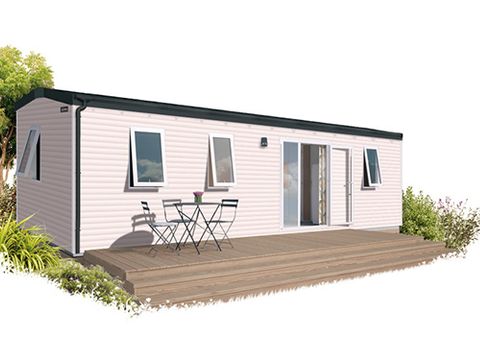 MOBILHOME 6 personnes - Mobil-home Premium 35m² 3 chambres + Climatisation + TV + LV + terrasse couverte