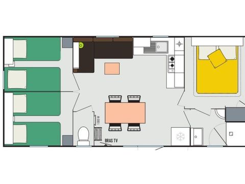 MOBILE HOME 8 people - Leisure 8 people 3 bedrooms 30m²