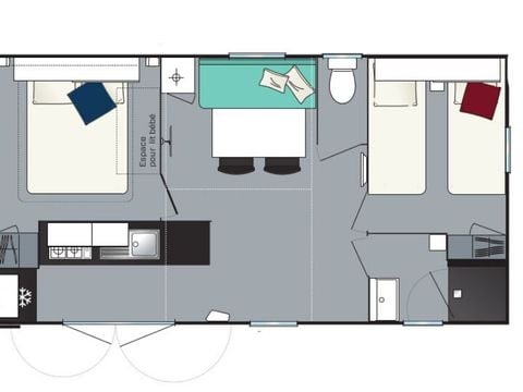 MOBILHOME 7 personnes - Evasion 2 chambres 7 personnes 28m²