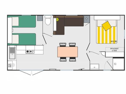 MOBILE HOME 7 people - Evasion mobile home sleeps 7, 2 bedrooms, 30 sq. m.