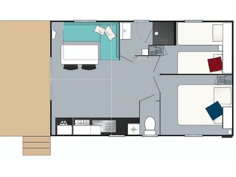 MOBILE HOME 6 people - Evasion for 6 people 2 bedrooms 23m² living area