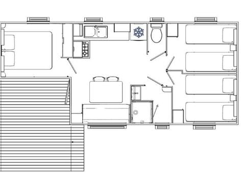 MOBILHOME 6 personnes - Loisir 6 personnes 3 chambres 30m²