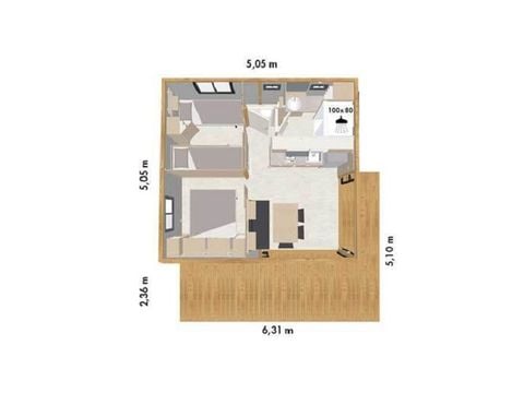 MOBILE HOME 4 people - Cottage Premium 2 bedrooms