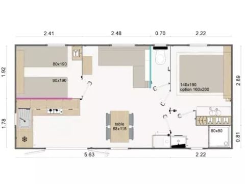 MOBILE HOME 4 people - Lodge Rivage 3 Rooms 4 People Air-conditioned