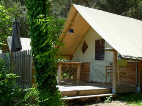 TENTE TOILE ET BOIS 5 personnes - LODGE AMAZONE