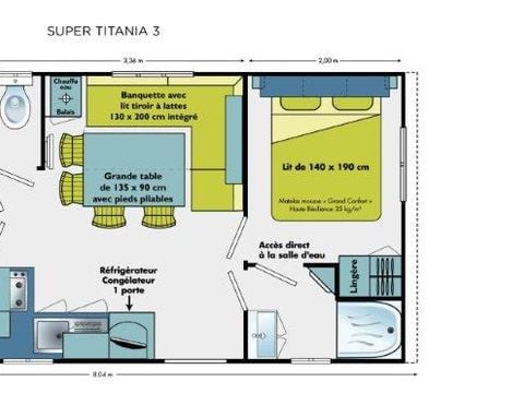 MOBILHOME 8 personnes - TITANIA