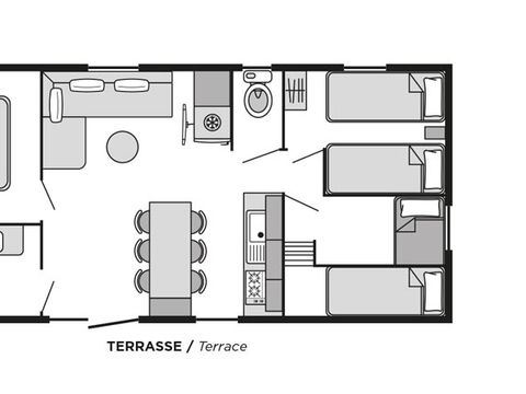 MOBILHOME 6 personnes - Cottage Roma PREMIUM