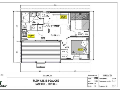 CHALET 5 people - 2-bedroom open-air chalet