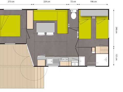 MOBILHOME 4 personnes - OHARA Confort - 2 chambres