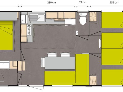 MOBILE HOME 6 people - OHARA Confort - 3 bedrooms