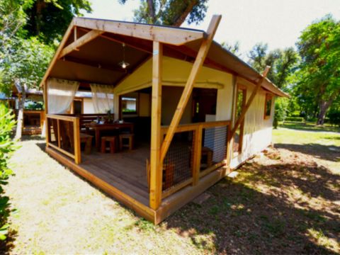 CANVAS AND WOOD TENT 5 people - Lodge Cottu Tent