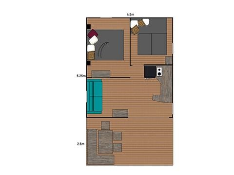 TENTE TOILE ET BOIS 5 personnes - Tente Lodge Cottu