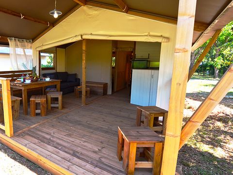 TENTE TOILE ET BOIS 5 personnes - Tente Lodge Cottu