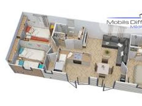 MOBILE HOME 8 people - Luminosa - Breakfast + bed linen included + 2 adult funpasses and 4 children's funpasses included