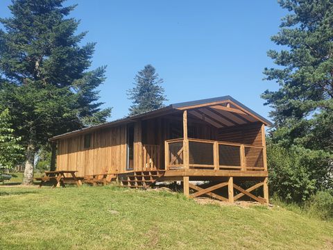 CHALET 5 personnes - Eco-Lodge VIP 35m² avec vue sur terrain de jeux, 2 Chambres, 1 Salle de bain (draps fournis)