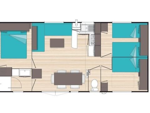 MOBILE HOME 6 people - Loisir+ 6 sleeps 3 bedrooms 33m² (33m²)