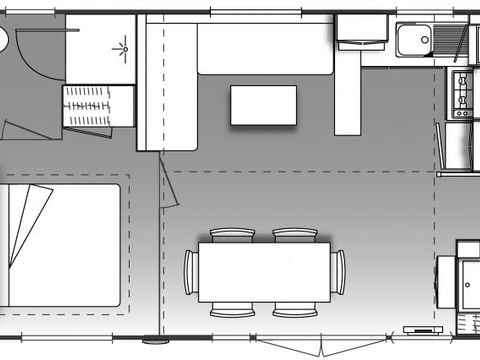 MOBILE HOME 6 people - Loisir+ sleeps 6 3 bedrooms 2 bathrooms 39m² living area