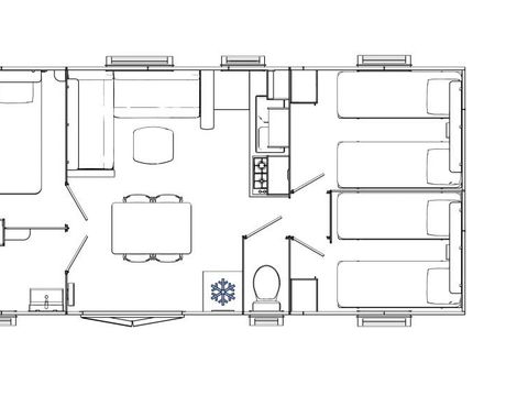 MOBILE HOME 6 people - Home Flower Premium - 3 bedrooms