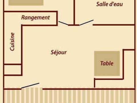 CHALET 2 personnes - Standard 20m² - 1 chambre + terrasse couverte