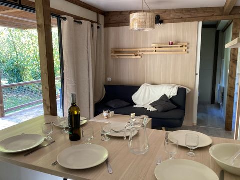 CHALET 6 personnes - Portland Premium 35m² - 3 chambres + TV + LV + Terrasse semi couverte