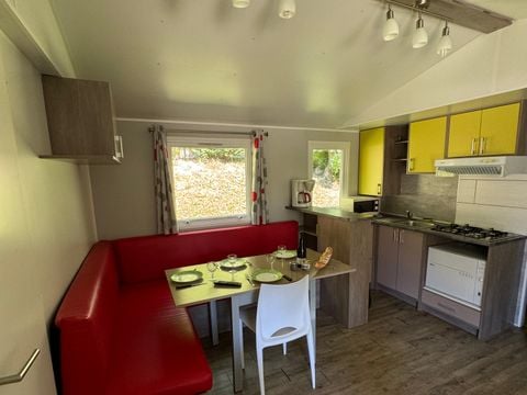 MOBILE HOME 6 people - 3-bedroom mobile home MARMOTTE TV LV Semi-covered terrace