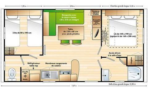 MOBILE HOME 4 people - Comfort 2-bedroom mobile home