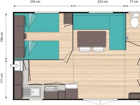 MOBILE HOME 4 people - Mobile homes for 4 people - n°27, n°39, n°40, n°41 and 45