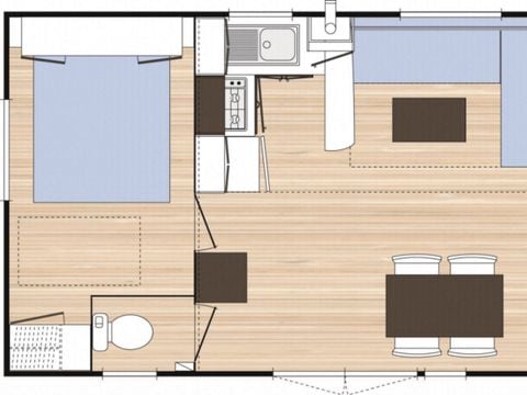 MOBILE HOME 4 people - 2-bedroom mobile home Argent (Ophéa 7)