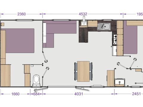 MOBILE HOME 4 people - Mobile home 2 bedrooms Or (Lodge 972)