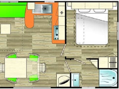 MOBILE HOME 6 people - 3-bedroom mobile home Argent (SUPER CORDELIA)