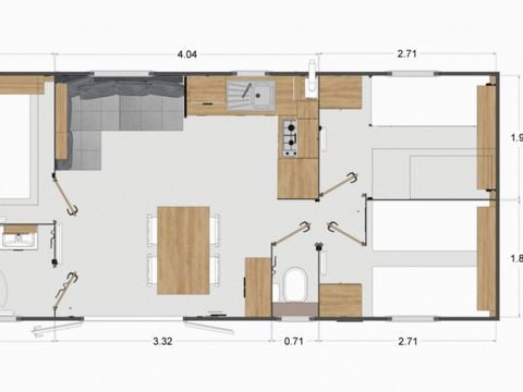 MOBILE HOME 6 people - 3-bedroom mobile home Gold (Lodge AD93)