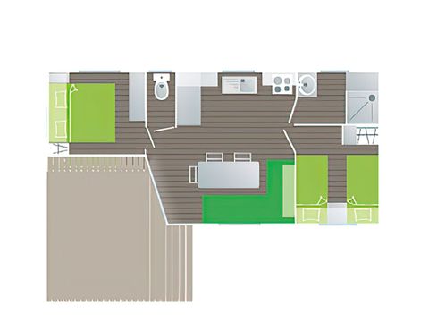 MOBILE HOME 4 people - 2-bedroom mobile home Argent (Trigano)