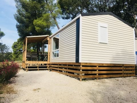 MOBILHOME 4 personnes - Mobil home CONFORT 2 CHAMBRES 7.5mx4m (28-30m2) + terrasse semi couverte + climatisation + télévision