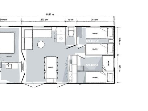 MOBILE HOME 6 people - Mobile Home Premium Plus 33m²- 3 bedrooms