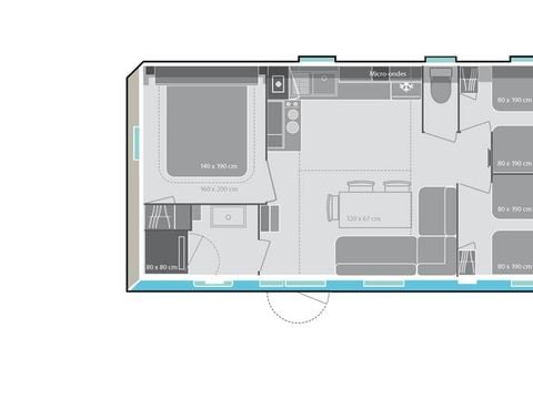 MOBILE HOME 6 people - SUPERIOR TERMINALO