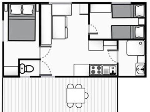 MOBILE HOME 6 people - Mobil Home PREMIUM 25m² (2 bedrooms)