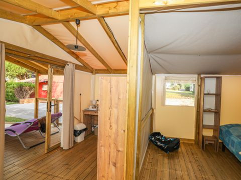 MOBILHOME 4 personnes - Eco Lodge Standard PMR 25m² - 2 chambres, sans sanitaire + terrasse