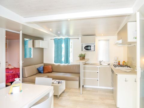 MOBILHOME 6 personnes - Mobil-home Flower Premium  32m² - 3 chambres + lave vaisselle + TV + terrasse