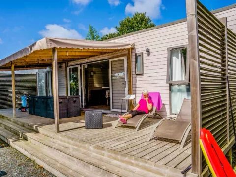 MOBILHOME 6 personnes - Cottage Ilbarritz 4 Pièces 6 Personnes Climatisé + TV