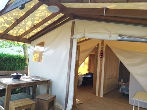 TENTE TOILE ET BOIS 4 personnes - Ecolodge (sans sanitaires)