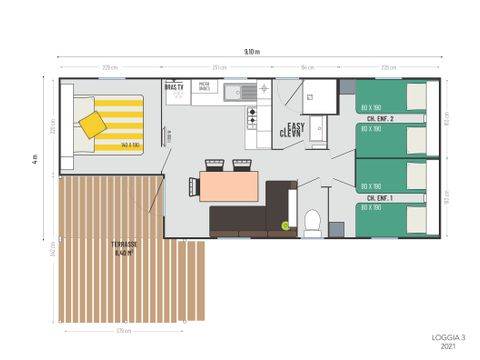 MOBILE HOME 8 people - MRI Loggia